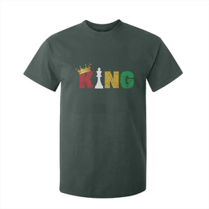Funny Juneteenth King T Shirt For Kid Black Father Chess African American TS11 Dark Forest Green Print Your Wear