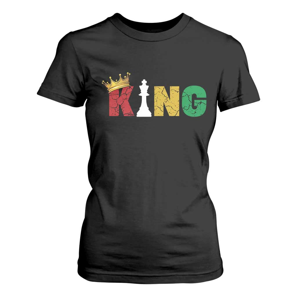Funny Juneteenth King T Shirt For Women Black Father Chess African American TS11 Black Print Your Wear