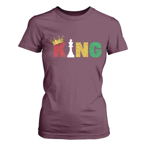Funny Juneteenth King T Shirt For Women Black Father Chess African American TS11 Maroon Print Your Wear