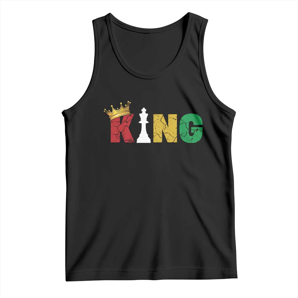 Funny Juneteenth King Tank Top Black Father Chess African American TS11 Black Print Your Wear