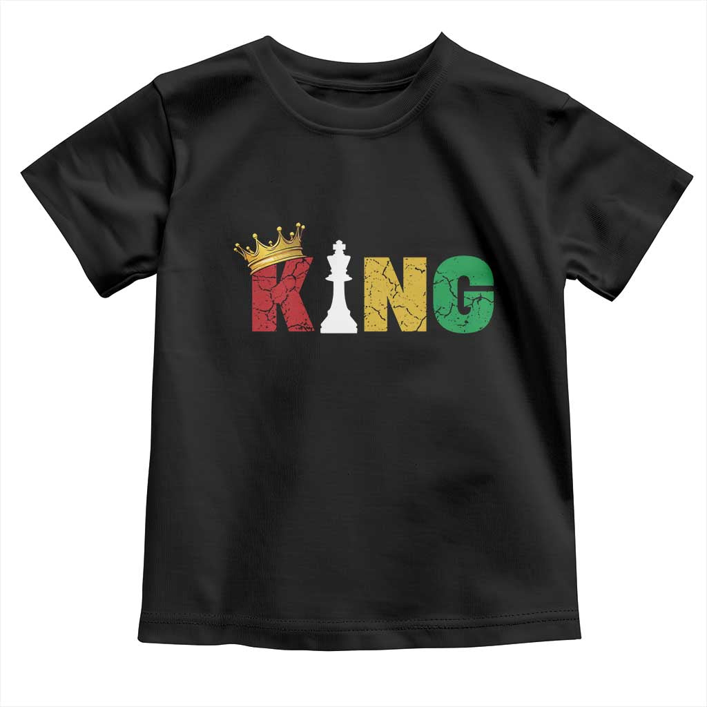 Funny Juneteenth King Toddler T Shirt Black Father Chess African American TS11 Black Print Your Wear