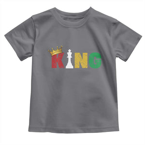 Funny Juneteenth King Toddler T Shirt Black Father Chess African American TS11 Charcoal Print Your Wear