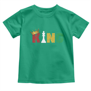 Funny Juneteenth King Toddler T Shirt Black Father Chess African American TS11 Irish Green Print Your Wear