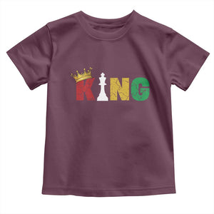 Funny Juneteenth King Toddler T Shirt Black Father Chess African American TS11 Maroon Print Your Wear