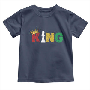 Funny Juneteenth King Toddler T Shirt Black Father Chess African American TS11 Navy Print Your Wear