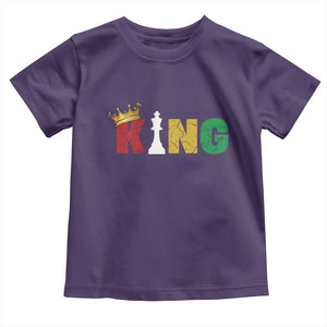 Funny Juneteenth King Toddler T Shirt Black Father Chess African American TS11 Purple Print Your Wear