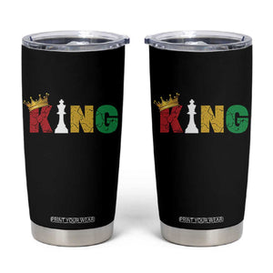 Funny Juneteenth King Tumbler Cup Black Father Chess African American TS11 Black Print Your Wear