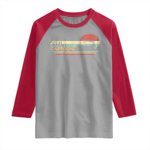 Funny Just Call Me Captoon Raglan Shirt Pontoon Boat Captain TS11 Sport Gray Red Print Your Wear