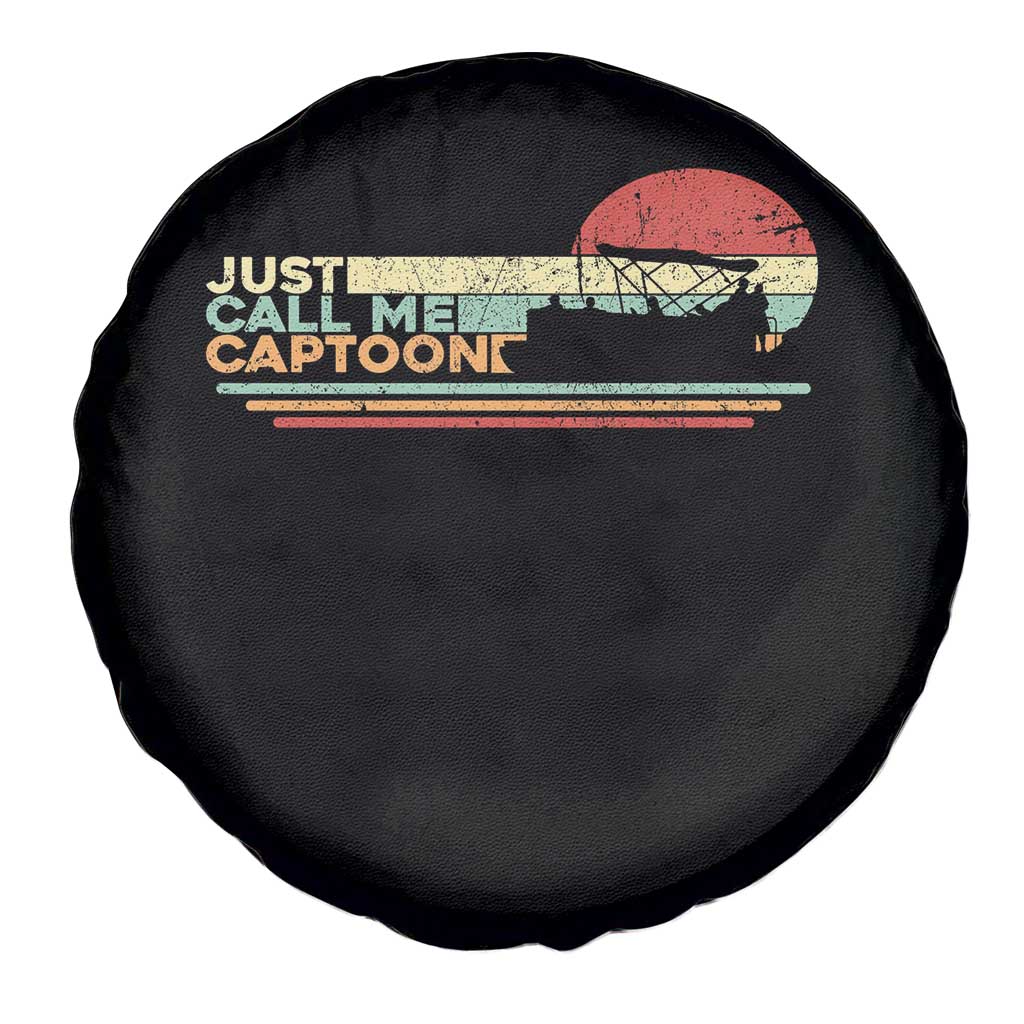 Funny Just Call Me Captoon Spare Tire Cover Pontoon Boat Captain TS11 Print Your Wear