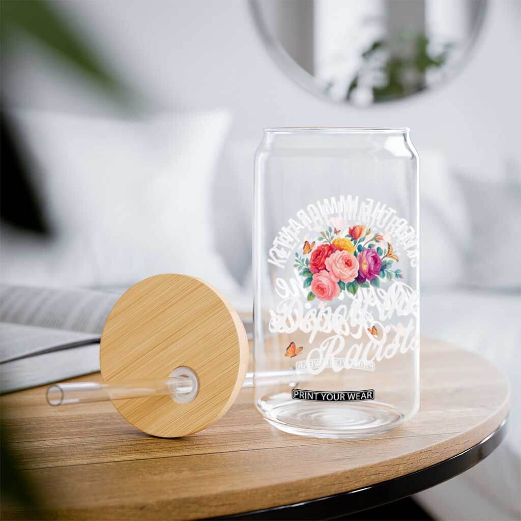 Funny Keep The Immigrants Deport The Racists Glass Can Floral Butterfly TS11 Print Your Wear