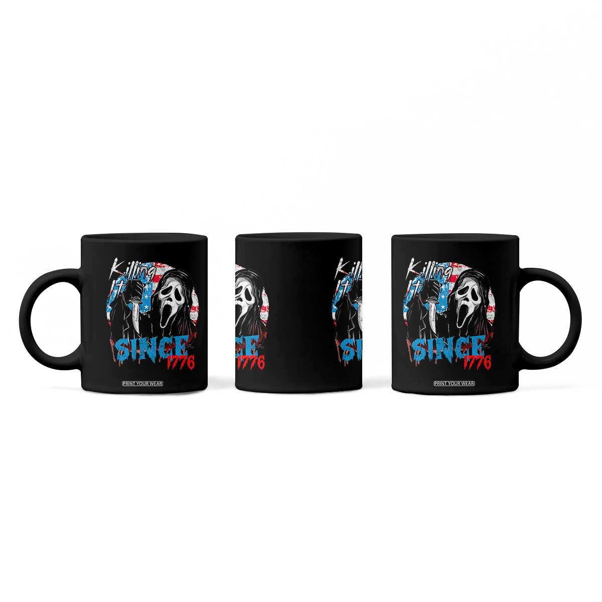 Funny Killing It Since 1776 Coffee Mug Horror Movie 4th Of July USA Ghost TS11 Print Your Wear