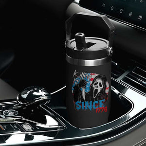 Funny Killing It Since 1776 Flip Straw Tumbler Horror Movie 4th Of July USA Ghost TS11 Print Your Wear