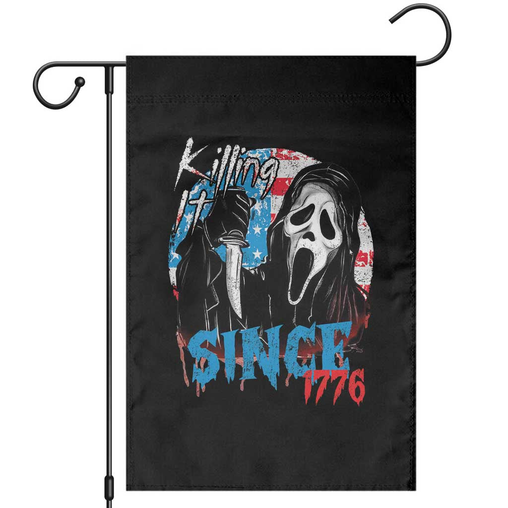 Funny Killing It Since 1776 Garden Flag Horror Movie 4th Of July USA Ghost TS11 Black Print Your Wear