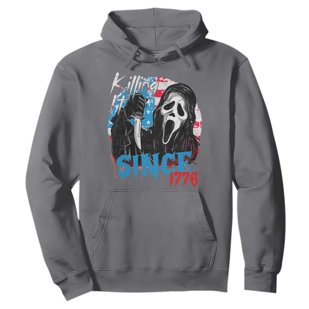 Funny Killing It Since 1776 Hoodie Horror Movie 4th Of July USA Ghost TS11 Charcoal Print Your Wear