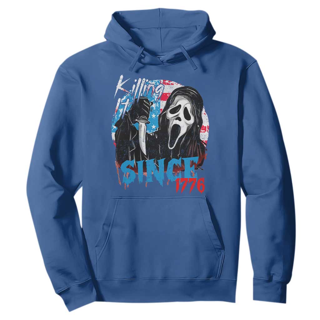 Funny Killing It Since 1776 Hoodie Horror Movie 4th Of July USA Ghost TS11 Royal Blue Print Your Wear