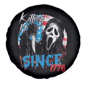 Funny Killing It Since 1776 Spare Tire Cover Horror Movie 4th Of July USA Ghost TS11 Print Your Wear