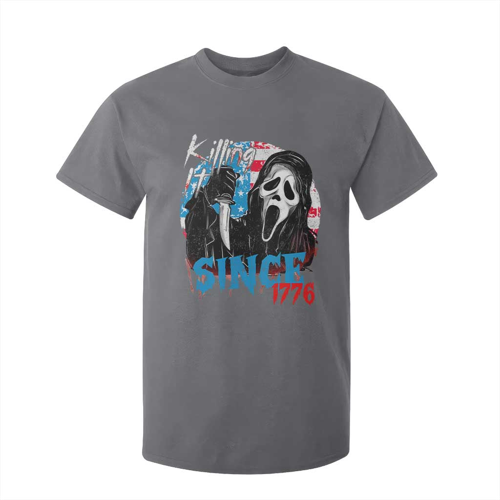 Funny Killing It Since 1776 T Shirt For Kid Horror Movie 4th Of July USA Ghost TS11 Charcoal Print Your Wear