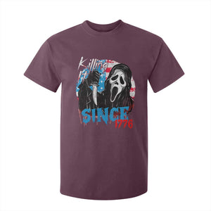 Funny Killing It Since 1776 T Shirt For Kid Horror Movie 4th Of July USA Ghost TS11 Maroon Print Your Wear