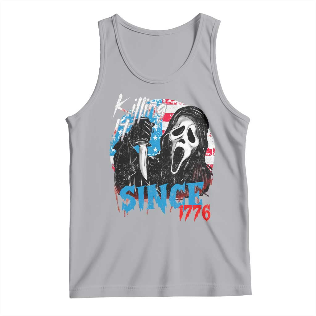 Funny Killing It Since 1776 Tank Top Horror Movie 4th Of July USA Ghost TS11 Athletic Heather Print Your Wear