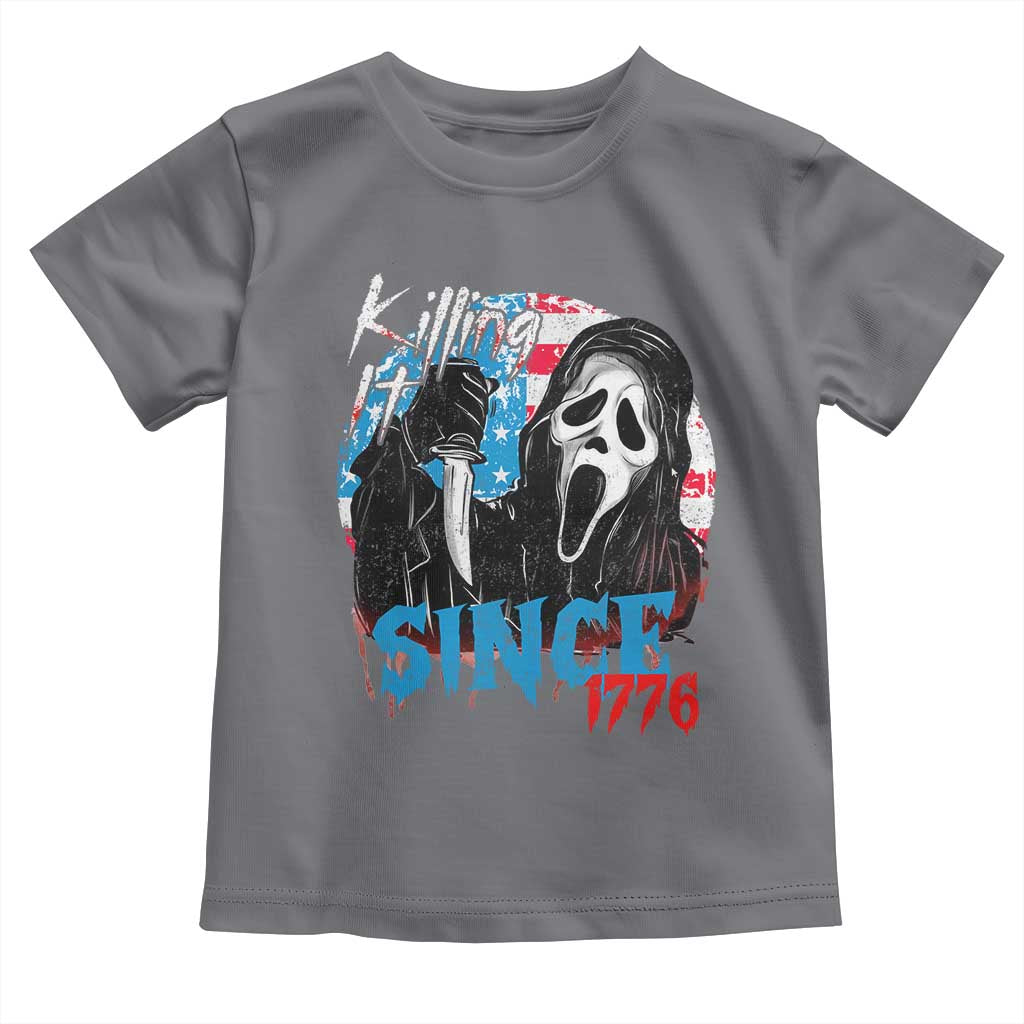 Funny Killing It Since 1776 Toddler T Shirt Horror Movie 4th Of July USA Ghost TS11 Charcoal Print Your Wear