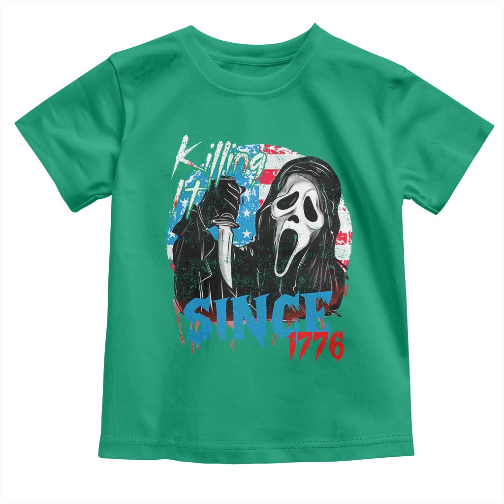 Funny Killing It Since 1776 Toddler T Shirt Horror Movie 4th Of July USA Ghost TS11 Irish Green Print Your Wear