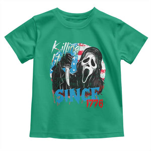 Funny Killing It Since 1776 Toddler T Shirt Horror Movie 4th Of July USA Ghost TS11 Irish Green Print Your Wear