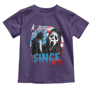 Funny Killing It Since 1776 Toddler T Shirt Horror Movie 4th Of July USA Ghost TS11 Purple Print Your Wear
