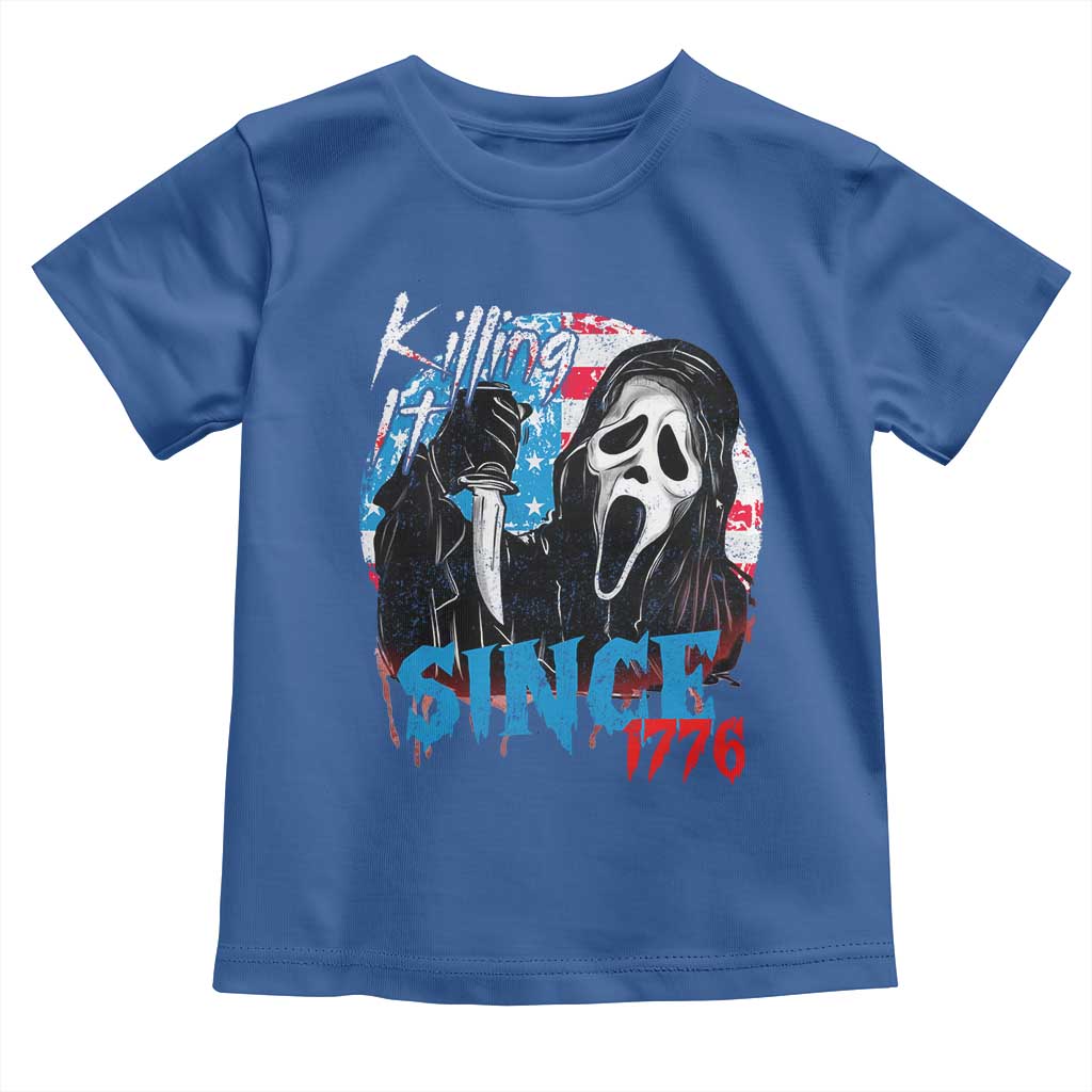 Funny Killing It Since 1776 Toddler T Shirt Horror Movie 4th Of July USA Ghost TS11 Royal Blue Print Your Wear