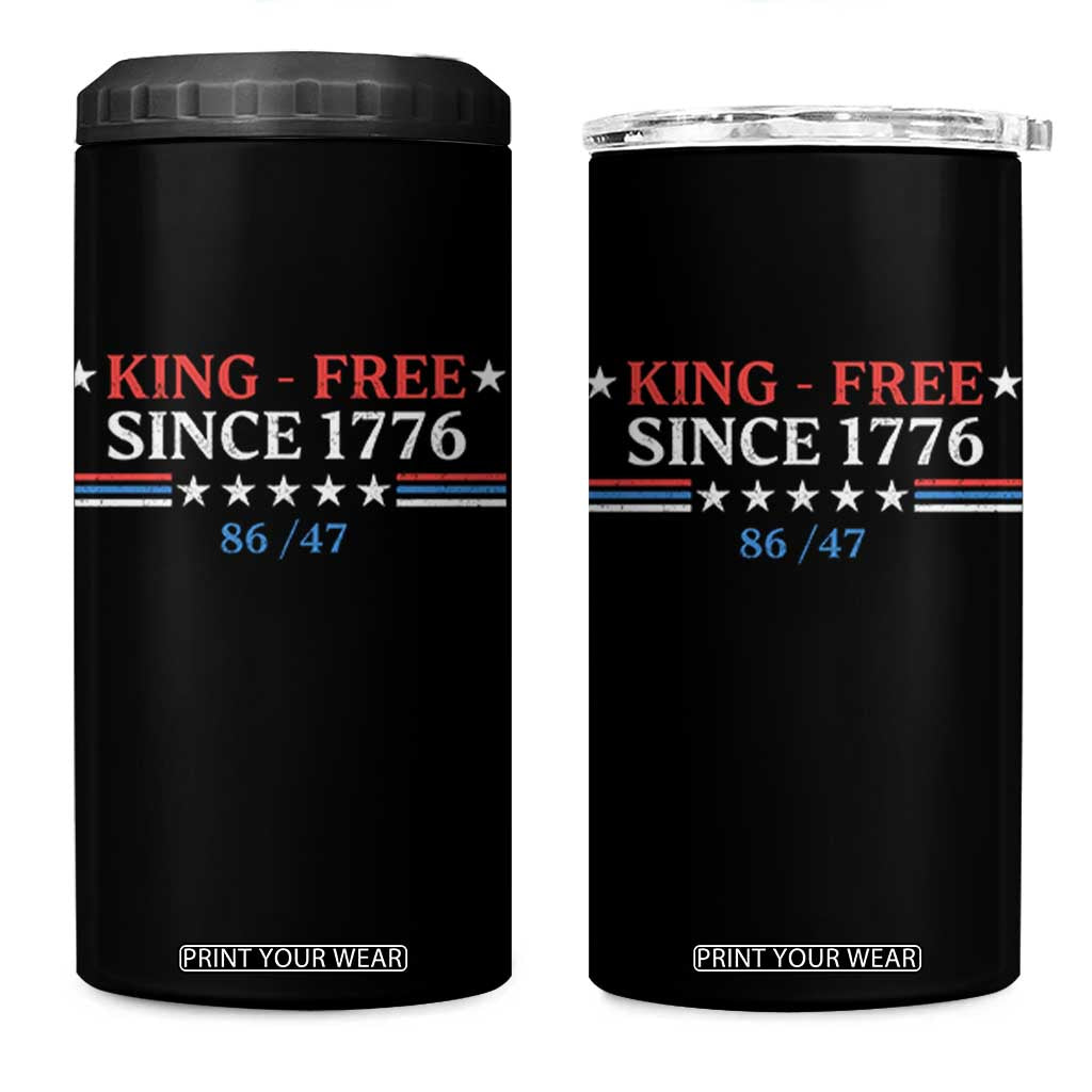 Funny King Free Since 1776 8647 4 in 1 Can Cooler Tumbler TS11 One Size: 16 oz Black Print Your Wear