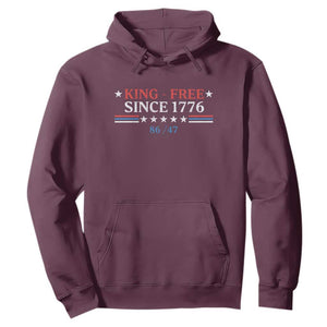 Funny King Free Since 1776 8647 Hoodie TS11 Maroon Print Your Wear