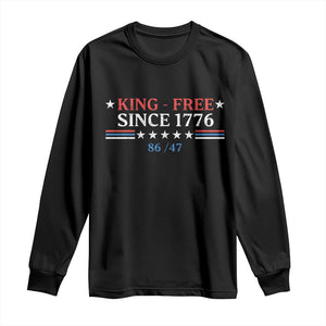 Funny King Free Since 1776 8647 Long Sleeve Shirt TS11 Black Print Your Wear
