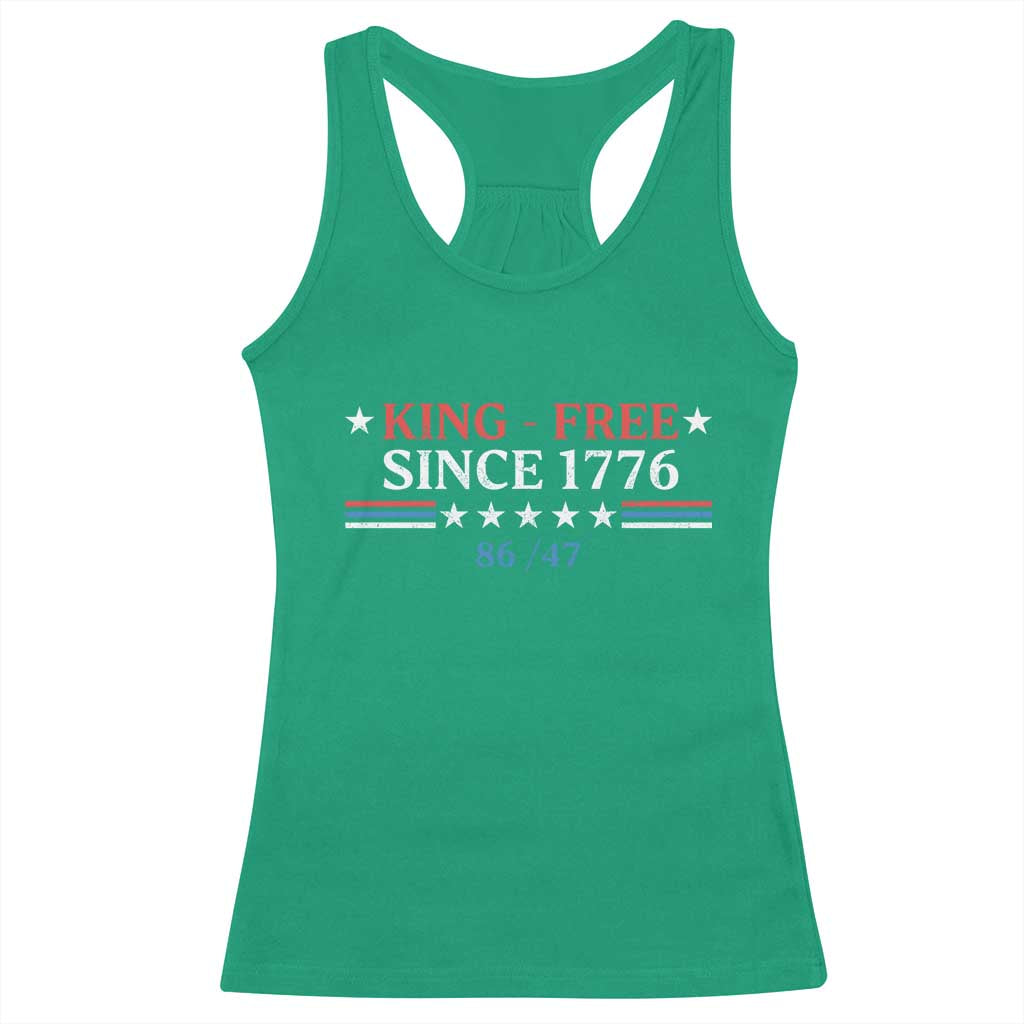 Funny King Free Since 1776 8647 Racerback Tank Top TS11 Irish Green Print Your Wear