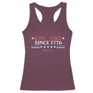 Funny King Free Since 1776 8647 Racerback Tank Top TS11 Maroon Print Your Wear