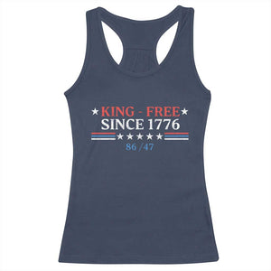 Funny King Free Since 1776 8647 Racerback Tank Top TS11 Navy Print Your Wear