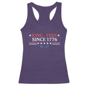 Funny King Free Since 1776 8647 Racerback Tank Top TS11 Purple Print Your Wear