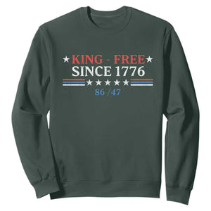 Funny King Free Since 1776 8647 Sweatshirt TS11 Dark Forest Green Print Your Wear