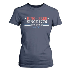 Funny King Free Since 1776 8647 T Shirt For Women TS11 Navy Print Your Wear