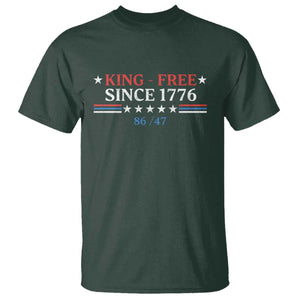 Funny King Free Since 1776 8647 T Shirt TS11 Dark Forest Green Print Your Wear