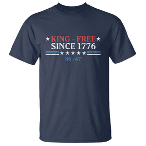 Funny King Free Since 1776 8647 T Shirt TS11 Navy Print Your Wear