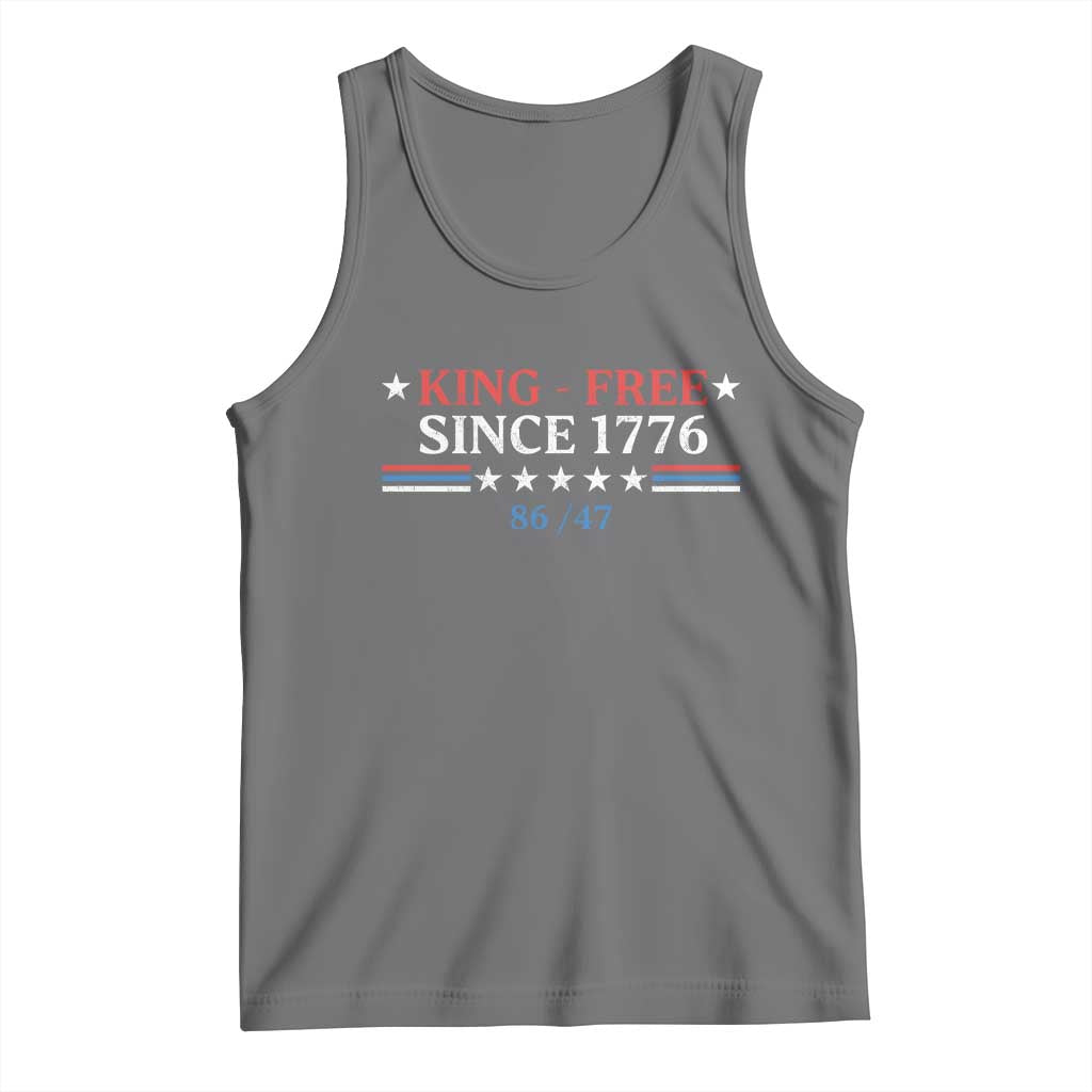 Funny King Free Since 1776 8647 Tank Top TS11 Black Heather Print Your Wear