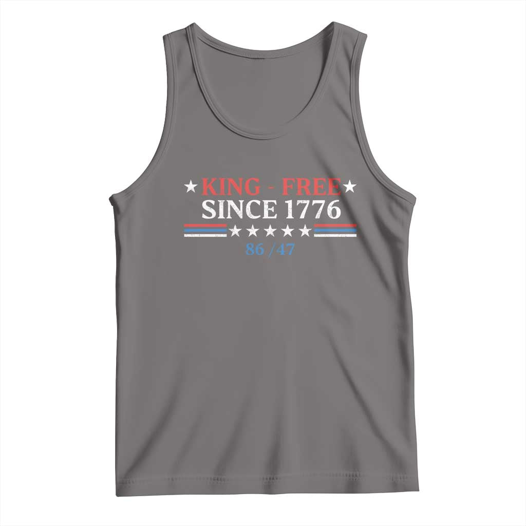 Funny King Free Since 1776 8647 Tank Top TS11 Deep Heather Print Your Wear