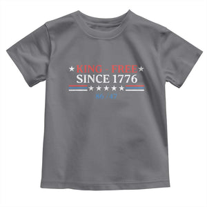 Funny King Free Since 1776 8647 Toddler T Shirt TS11 Charcoal Print Your Wear