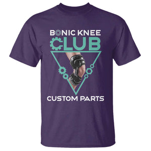Funny Knee Replacement Surgery T Shirt Bionic Knee Club Custom Parts TS02 Purple Print Your Wear