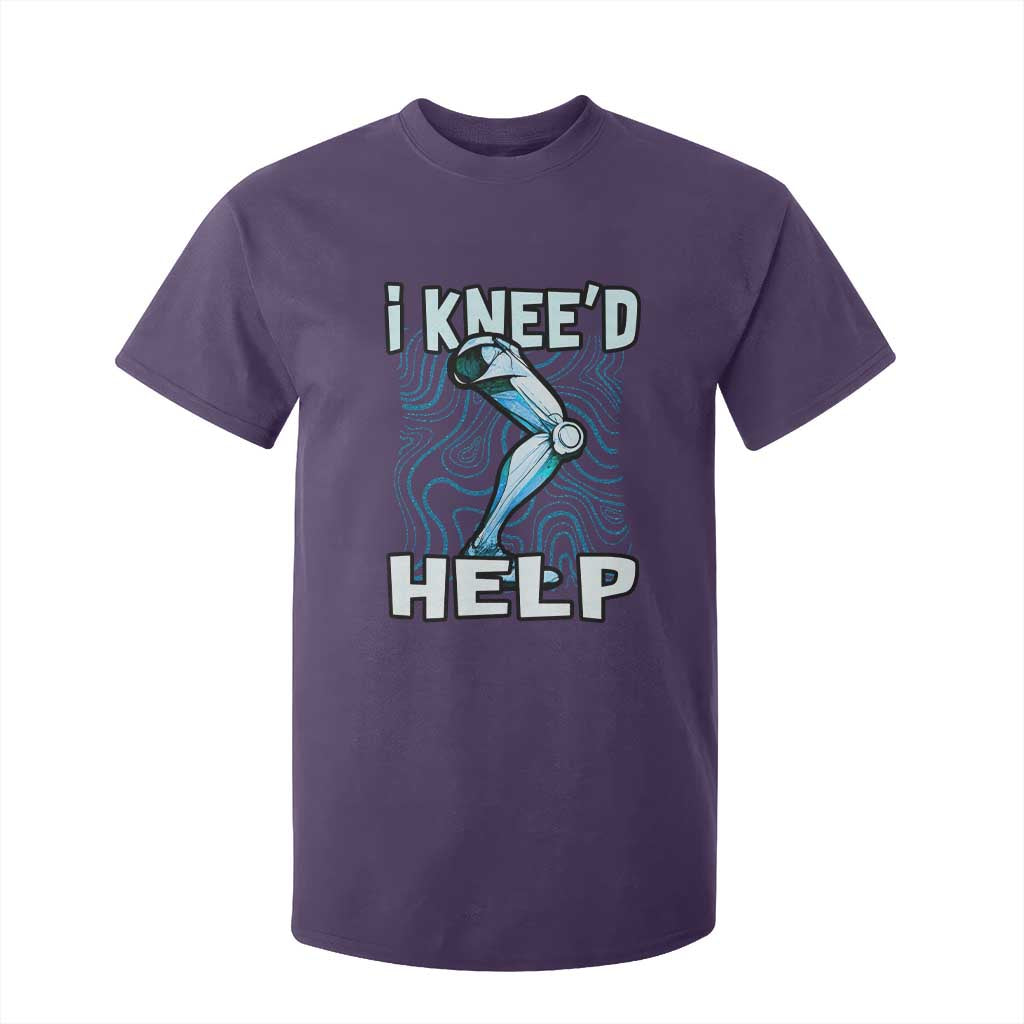 Funny Knee Replacement Surgery T Shirt For Kid I Knee'd Help Bones Injury Recovery TS02 Purple Print Your Wear