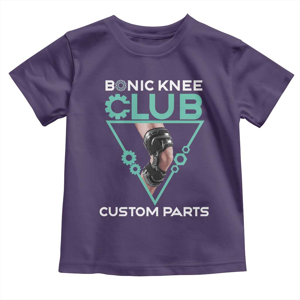 Funny Knee Replacement Surgery Toddler T Shirt Bionic Knee Club Custom Parts TS02 Purple Print Your Wear