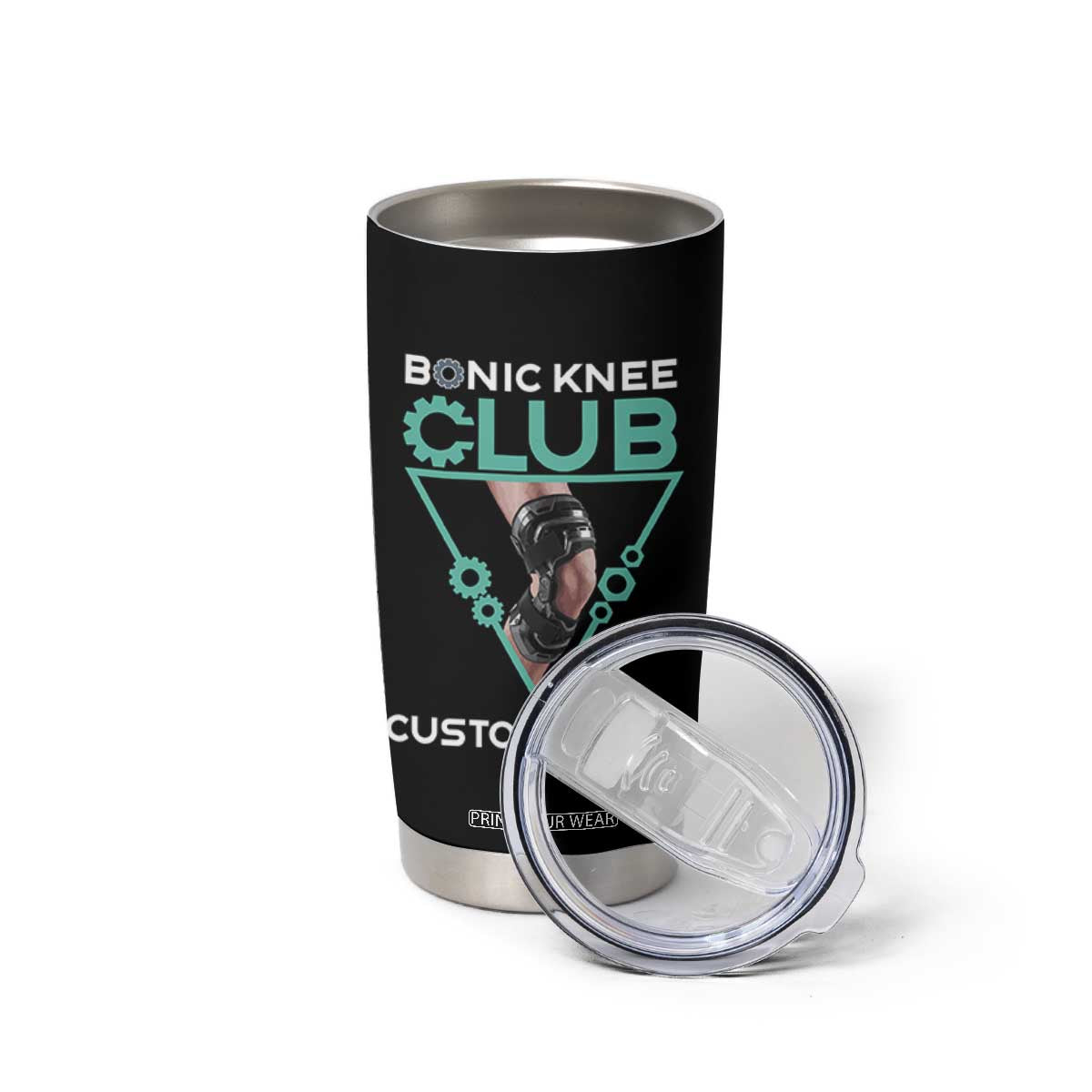 Funny Knee Replacement Surgery Tumbler Cup Bionic Knee Club Custom Parts TS02 Print Your Wear