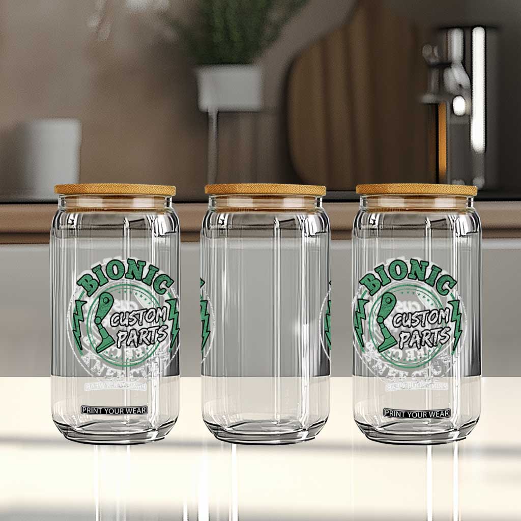 Funny Knee Replacement Survivor Glass Can Bionic Knee Club Custom Parts TS02 Print Your Wear