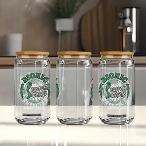 Funny Knee Replacement Survivor Glass Can Bionic Knee Club Custom Parts TS02 Print Your Wear