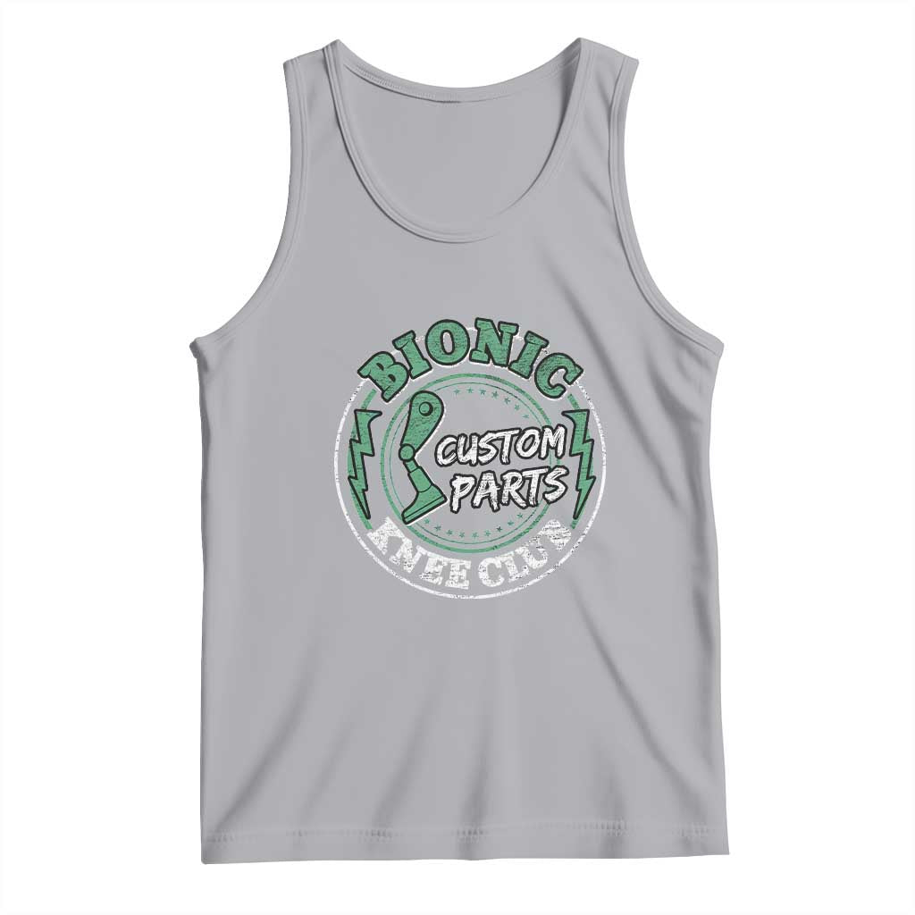 Funny Knee Replacement Survivor Tank Top Bionic Knee Club Custom Parts TS02 Athletic Heather Print Your Wear