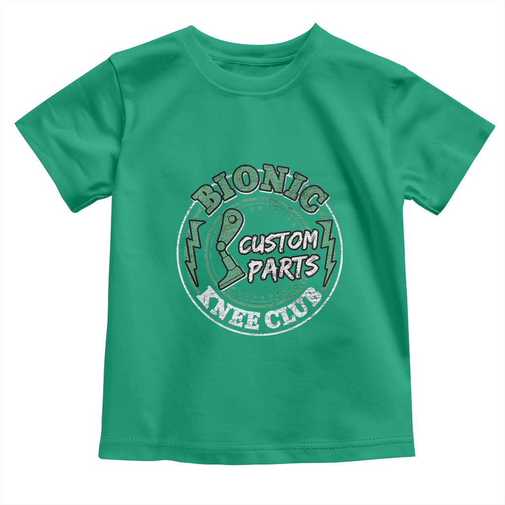 Funny Knee Replacement Survivor Toddler T Shirt Bionic Knee Club Custom Parts TS02 Irish Green Print Your Wear